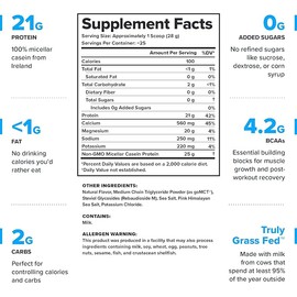 LEGION Casein+ Casein Protein Powder (Salted Caramel) - Slow-Release Micellar Casein Protein Powder - Non-GMO, Gluten-Free & Naturally Sweetened Casein Powder from Grass-Fed Cows