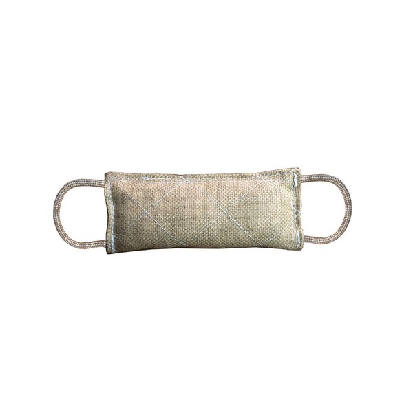cuteNfuzzy Organic Dye-Free K9 Jute Bite Tug Toy 2 Handles