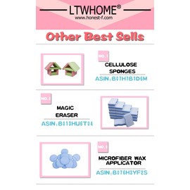 LTWHOME High Quality Melamine Sponge, Kitchen Sponge, Commercial Use, Compression, 3.9 x 2.4 x 1.0 inches (100 x 60 x 25 mm), Pack of 20