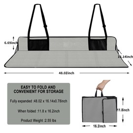 Car Rear Seat Mattress Extension Plate, Portable Mattress for Sleeping, Foldable Back Seat Extender, Increase Travel Trunk Space and Car Bed Camping Space for Car, SUV, Model Y/3 (Grey)