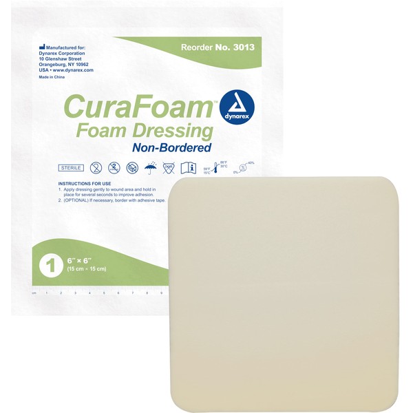 Dynarex CuraFoam - Foam Dressing-6"x6" KIT