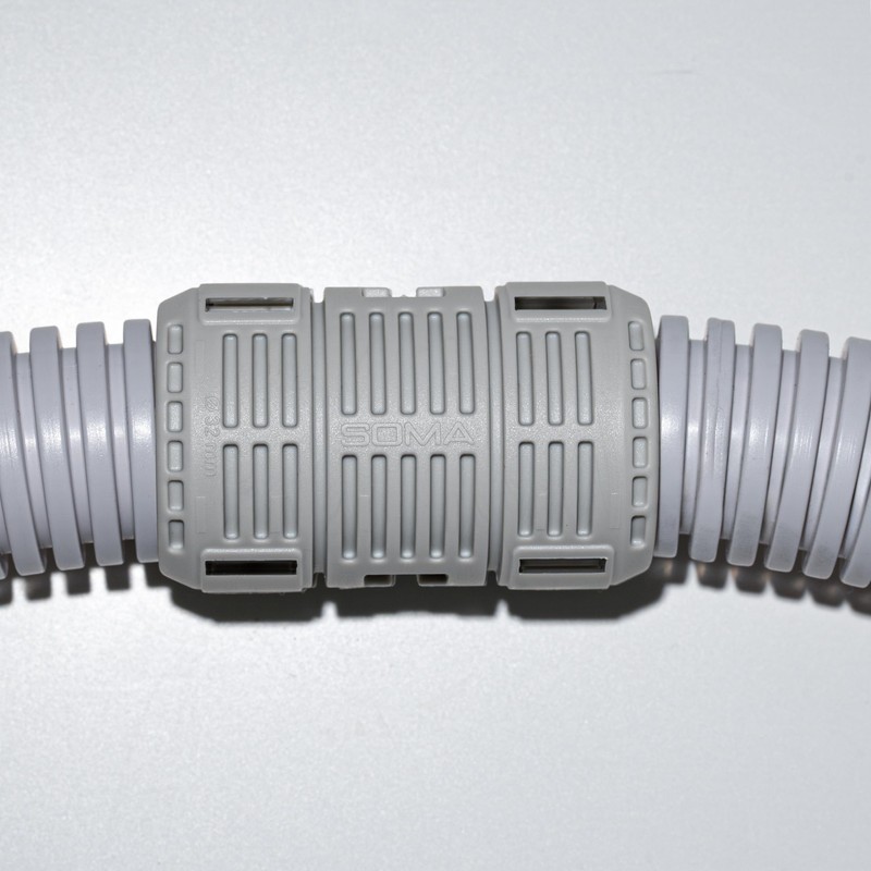 Corrugated Pipe Connector M32 - Sleeve, 4 Half Shells (for