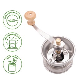 Coffee Grinder Lid for Regular Mouth Mason Jars