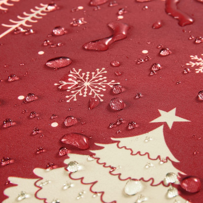 JOLLYTOP Round Christmas Tablecloth Xmas Table Cloth for Table Decoration,