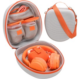 CROTIRAD Hard-Shell Carrying Case Compatible with Yoto Mini, Travel Storage Bag with Shoulder Straps for Yoto Mini Player & Headphone Accessories, Card Holder Holds Up to 40 Cards, Gray