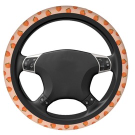 Delerain Peaches Steering Wheel Covers, Anti Slip Elasticity Car Accessories Steering Wheel Protector Universal 15 Inch for Women Man
