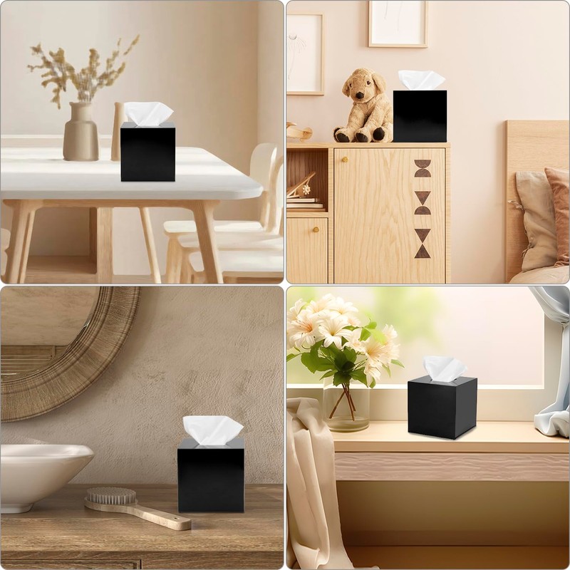 QWORK® Modern Acrylic Tissue Box Cover 14 * 14 *