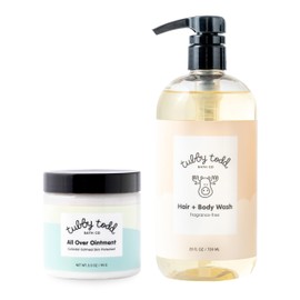 Tubby Todd's Baby Body Wash and Lotion Set - Gentle, Hypoallergenic Skincare for Newborns & Toddlers - 25oz, Fragrance-Free