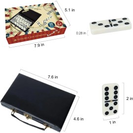 GOTHINK Portable Double 6 Dominos Set for Adults with Storage Box 28 Tiles Do...