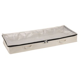 Household Essentials Cotton Canvas Under Bed Clothing and Linen Storage Bag | Natural