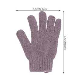 2par Guantes de Baño Exfoliantes de Dedos para Ducha y Sauna para Hombres y Mujeres Color Morado Guante de Cepillo Corporal