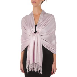 Sakkas 78" X 28" Rayon from Bamboo Soft Solid Pashmina Feel Shawl/Wrap/Stole - Guava