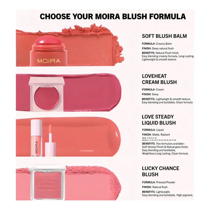 Rubor Moira Soft Blush Balm Tono Del Maquillaje 003 Dreamer