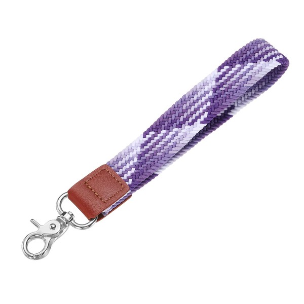 sourcing map Wrist Lanyard Keychain, 200mm Braided Wristlet Strap with