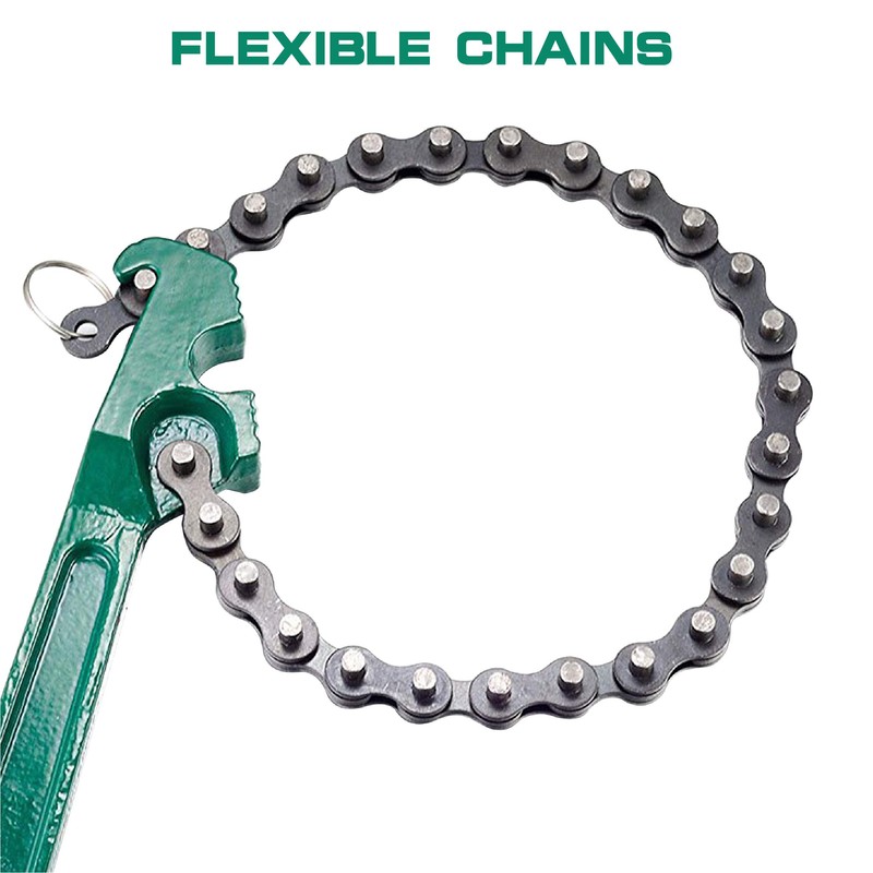 Ratcheting Chain Wrench, 16 inches Automotive Oil Fuel Filter Chain