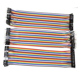 Cationplex 120pcs Multicolored 20cm, Dupont Wire M/F, M/M, F/Female Jumper Wire (Cationplex 120pcs Multicolored, Dupont Wire M/F, M/M, F/Female Breadboard Jumper Wires)