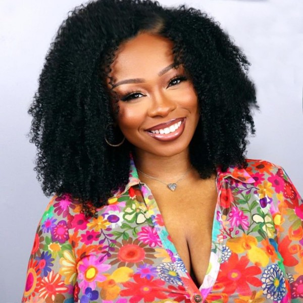 180% Density Wig Human Hair For Women 20 Inch Afro