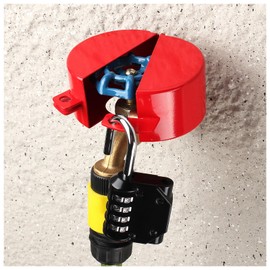 Water Spigot Lock(Password Lock) Metallic red，Gate Valve Lock, No Installation Required，Prevent Water Theft-Tap Lock-Exterior Faucet Lock- Water Lock-Hose bib Lock-Faucet Locks Outdoor Child Proof