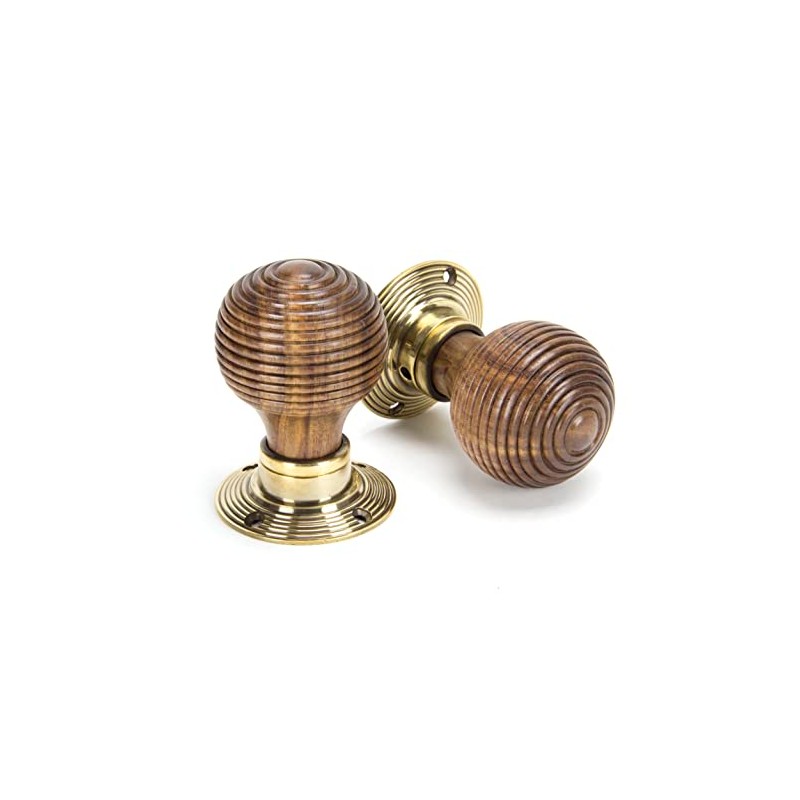 From the Anvil Rosewood & Aged Brass Beehive Mortice/Rim Knob