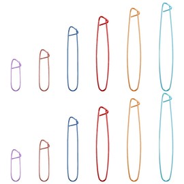 HAIKING Knitting Tool, 12 Pcs Yarn Stitch Holder for Sweater, Crochet Knitting, Sewing (6 Sizes)