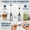NWUNJ Rechargeable Milk Frother Handheld with Stand, 3-Speed