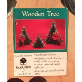 Walnut Hollow Wide Christmas Tree 12" Unpainted Wood w/ Heart Cutout by Walnut Hollow
