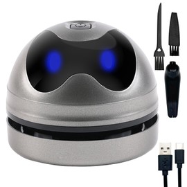 Hallocool Mini Desktop Vacuum Cleaner Mini Vacuum Cleaner for Desk Table Crumbs Vacuum Sweeper Rechargeable Keyboard Computer Vacuum Cleaner with Nozzle