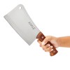 Juvale Meat Cleaver - 8-Inch Stainless Steel Blade, Wood Handle