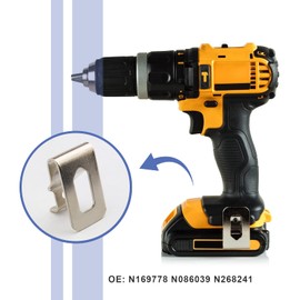 ECSiNG 2Pcs Electric Drill Belt Clip Hooks with Screws Replacement Power Tool Compatible with DeWalt DCF815 DCF610 DCD813 DCD980 DCD985 DCD780 N169778 N086039 N268241