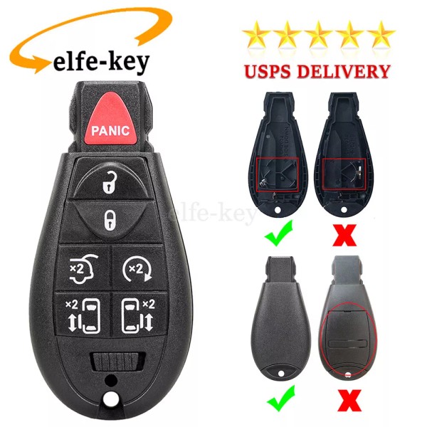 Unbranded Smart Key Fob Case Shell for Dodge Grand Caravan Chrysl