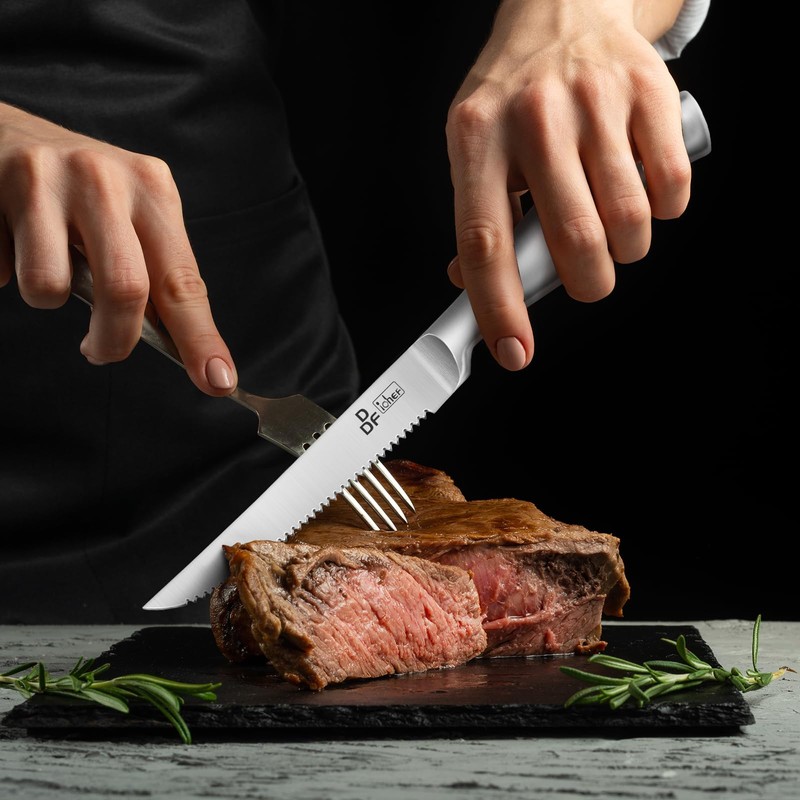 DDF iohEF Steak Knife Set, 8 Piece Steak Knife, High