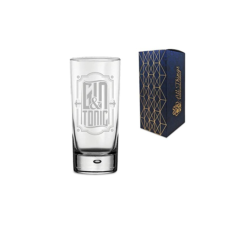 Novelty Gin & Tonic Glass - Gin & Tonic -