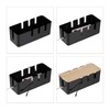 Relaxdays Cable Box for 2 Power Strips, Wooden Lid, Plastic,