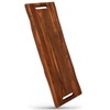 Large Acacia Serving Board with Handles, 36 x 12 Inch