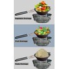 Silicone Collapsible Colander with Handle,Home/RV Kitchen Space Saving Silicone Colander,Drainage