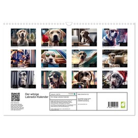 Der witzige Labrador-Kalender (Wandkalender 2026 DIN A3 quer), CALVENDO Monatskalender: Mit mir wird der Labrador Besitzer jeden Tag lachen und ein ganzes Jahr lang viel Spaß haben (CALVENDO Tiere)