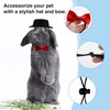HOKABLE 2pcs Guinea Pig Clothes Small Animal Bow Tie Pet