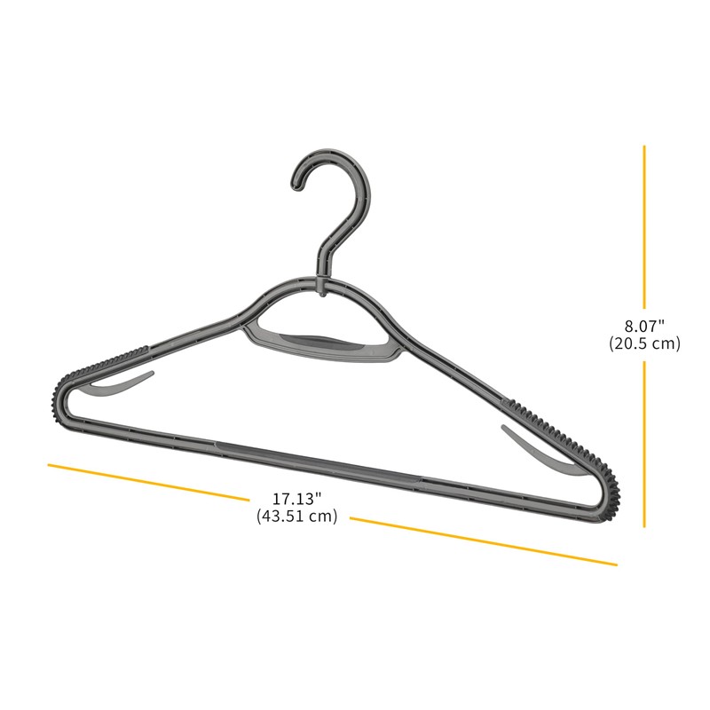 Whitmor Slim Sure-Grip Hangers with Swivel Hook - White and
