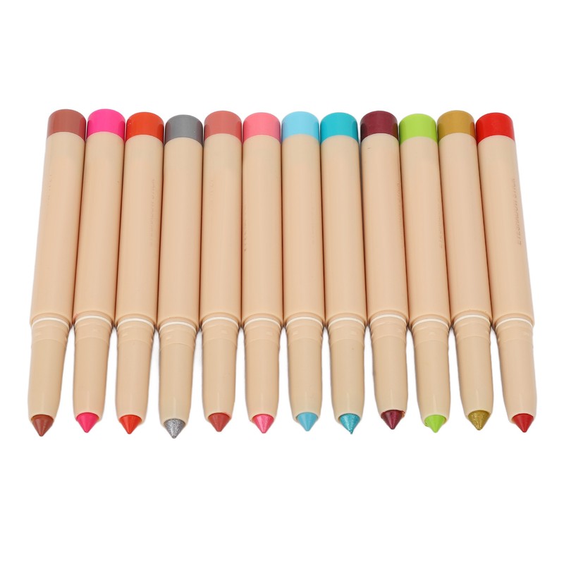 12pcs 0.03oz Eyeshadow Stick Set Women Waterproof Long Lasting Makeup