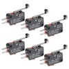 BUYGOO 6Pcs V-156-1C25 Micro Limit Switch with Hinge Roller Momentary