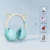 RGB Light Cat Ear Headphone, Foldable 3.5mm Wired Wireless BT