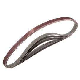 uxcell 3/8" x 21" 120 Grit Sanding Belt Aluminum Oxide Sandpaper Belts for Portable Strip Sander Wood Finishing Metal Drywall Polishing Sharpening 5pcs