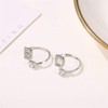Bungsa® Letter Ring, Silver with Crystals, Bendable Finger Ring /