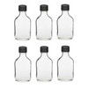 Nakpunar 6 pcs 100 ml Glass Flask Bottles with Black