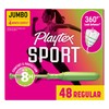 Playtex Sport Tampons Regular Absorbency, Fragrance-Free - 48ct | Regular