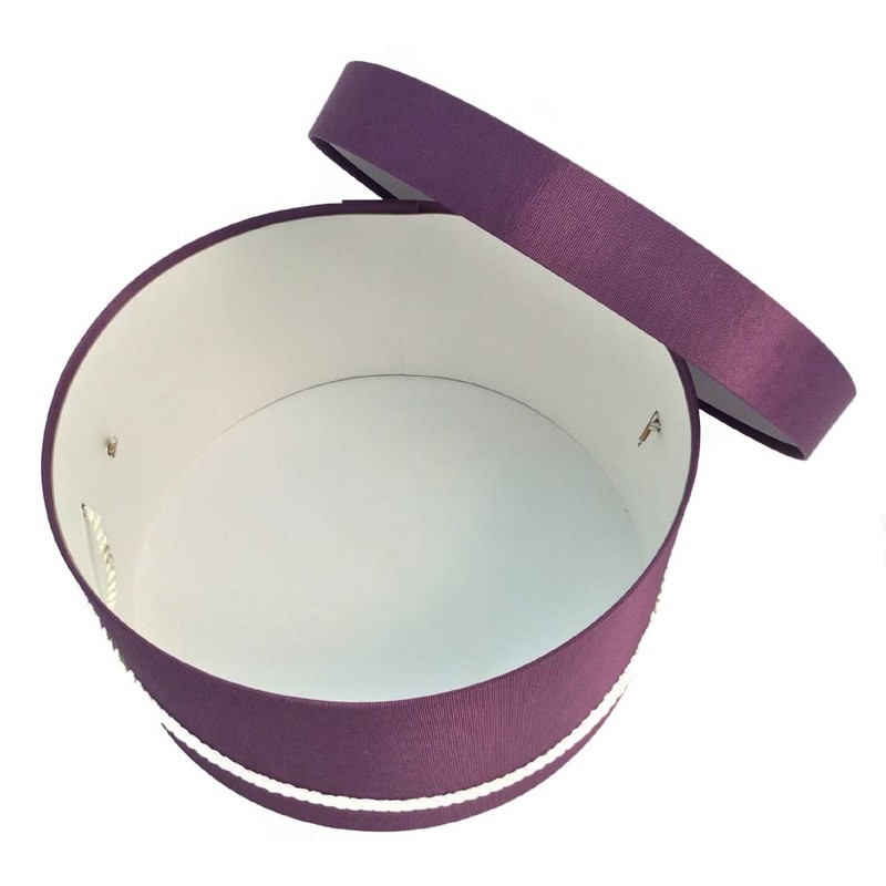 Sarah's Hat Boxes Classic Amethyst Hat Box – 8.75" x