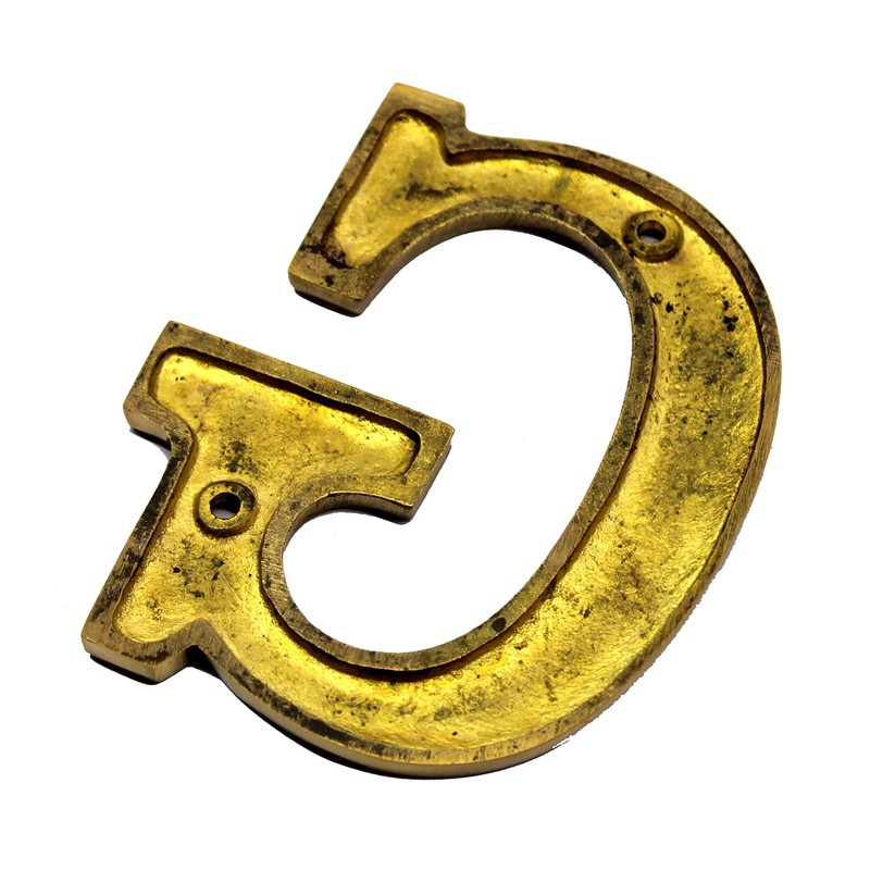 eSplanade Brass Hotel Door Sign Alphabet Letter A 4" G