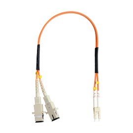 OpZonik 1FT LC to SC Fiber Optic Adapter Cable Multimode OM1 62.5/125 Duplex, LC Male to SC Female Fiber Adapter Cable – 0.3 Meter (1FT)