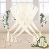 MoKoHouse Wedding Backdrop Ceiling Arch Drapes: Beige Chiffon Fabric Curtains