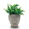 Designer Stone Buddha Head Planter-Solid Stone, with Drainage, Sealed for